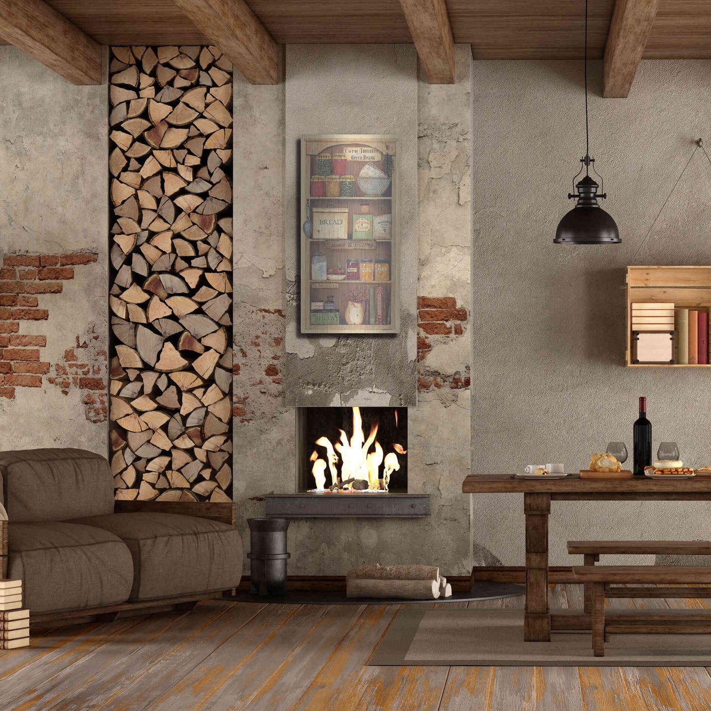 Luxe Metal Art 'Farmhouse Pantry II' by Pam Britton, Metal Wall Art,24x48