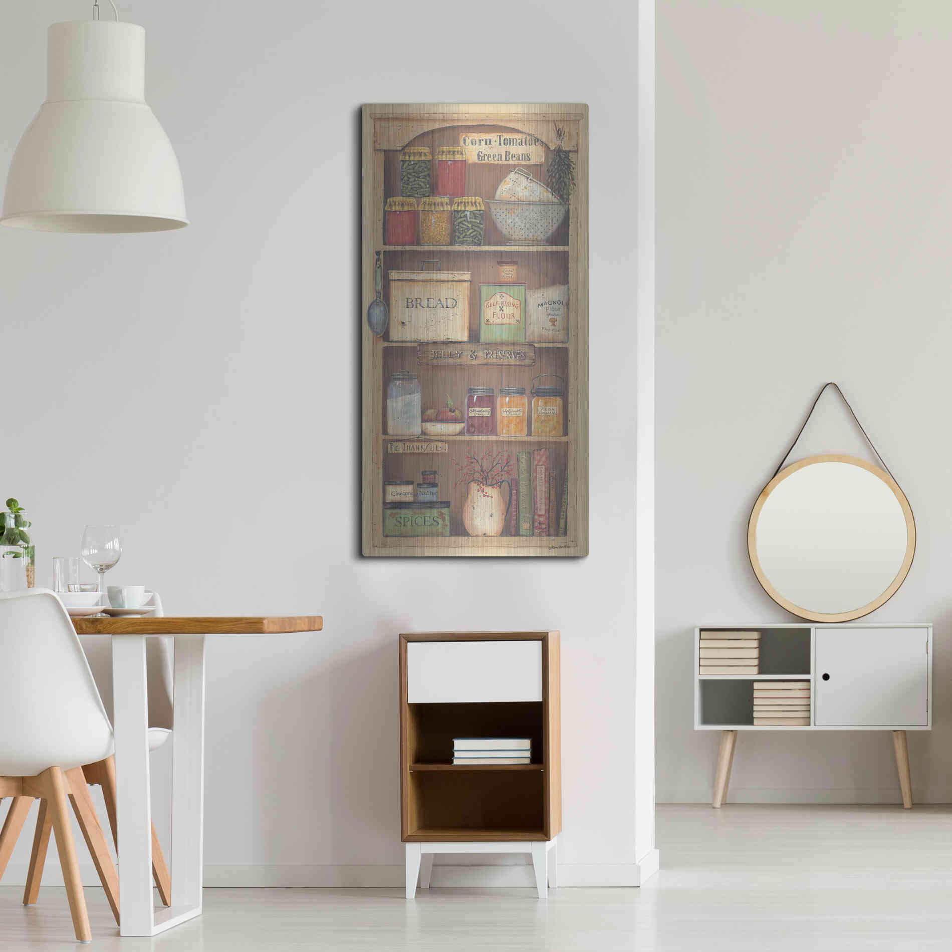 Luxe Metal Art 'Farmhouse Pantry II' by Pam Britton, Metal Wall Art,24x48