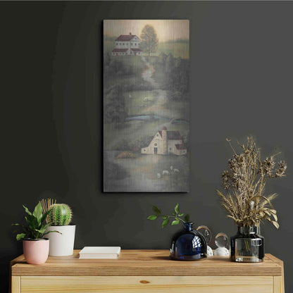 Luxe Metal Art 'Farm Life II' by Pam Britton, Metal Wall Art,12x24