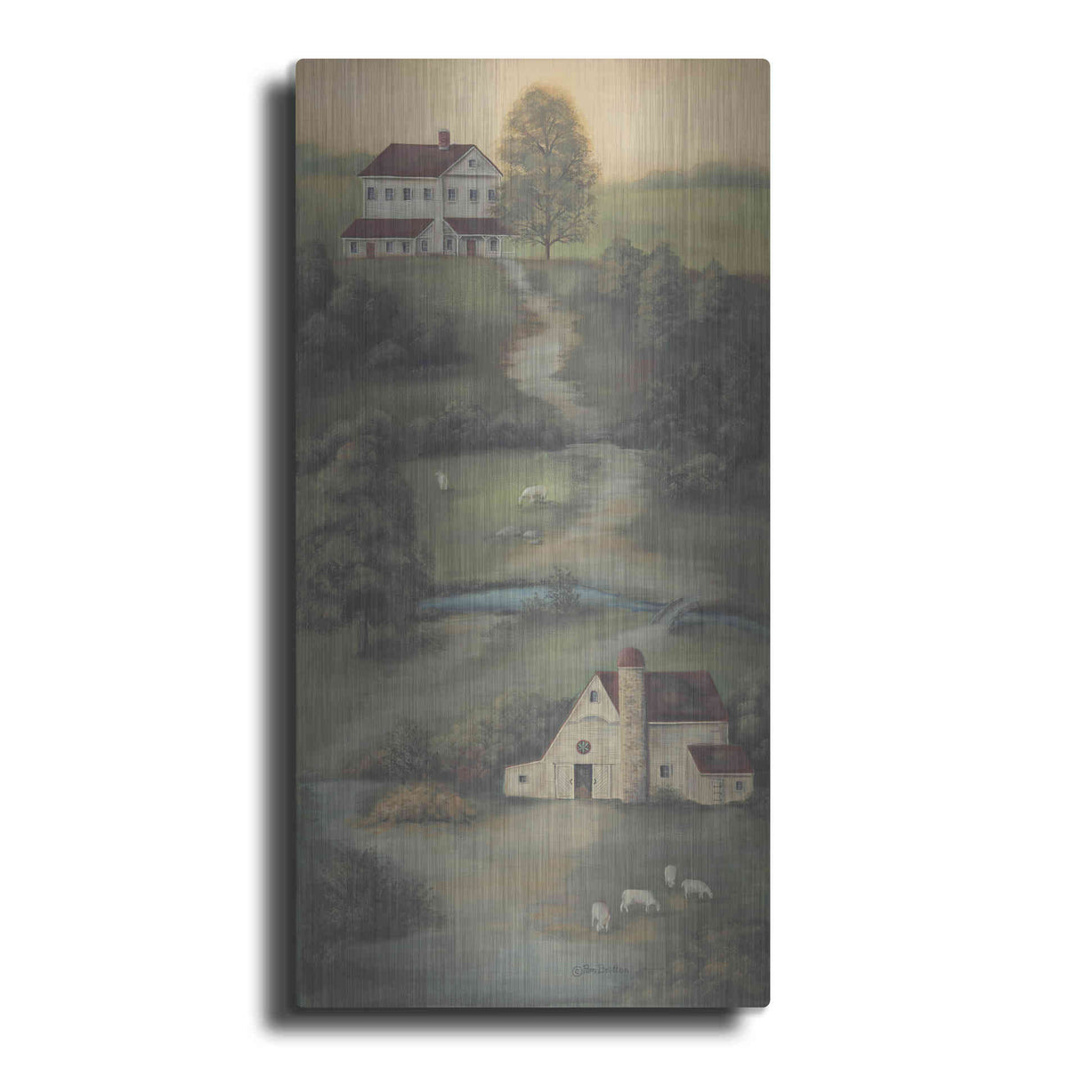 Luxe Metal Art 'Farm Life II' by Pam Britton, Metal Wall Art