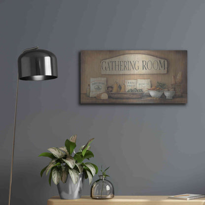 Luxe Metal Art 'Gathering Room' by Pam Britton, Metal Wall Art,24x12