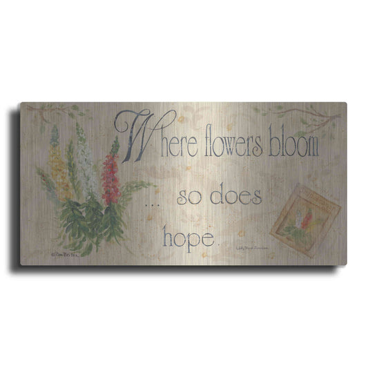 Luxe Metal Art 'When Flowers Bloom' by Pam Britton, Metal Wall Art