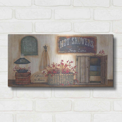 Luxe Metal Art 'Bath House' by Pam Britton, Metal Wall Art,24x12