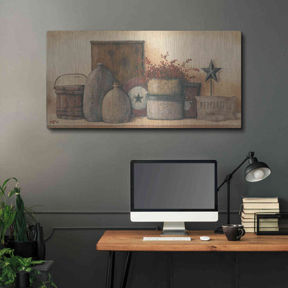 Luxe Metal Art 'Antique Treasures I' by Pam Britton, Metal Wall Art,48x24