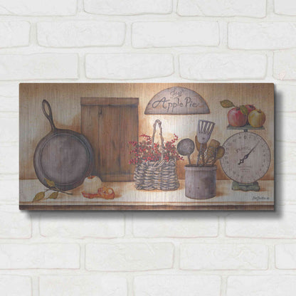 Luxe Metal Art 'Farm Kitchen I revised' by Pam Britton, Metal Wall Art,24x12