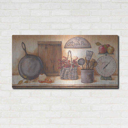 Luxe Metal Art 'Farm Kitchen I revised' by Pam Britton, Metal Wall Art,48x24