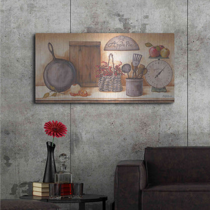 Luxe Metal Art 'Farm Kitchen I revised' by Pam Britton, Metal Wall Art,48x24