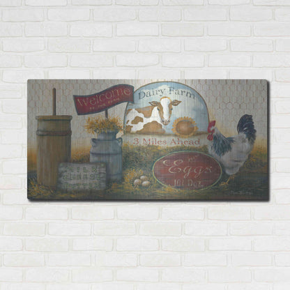 Luxe Metal Art 'Eggs & Cream II revised' by Pam Britton, Metal Wall Art,48x24