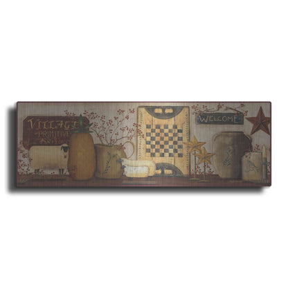 Luxe Metal Art 'Village Welcome' by Pam Britton, Metal Wall Art