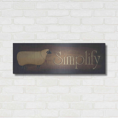 Luxe Metal Art 'Simplify II' by Pam Britton, Metal Wall Art,36x12