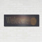 Luxe Metal Art 'Welcome II' by Pam Britton, Metal Wall Art,48x16