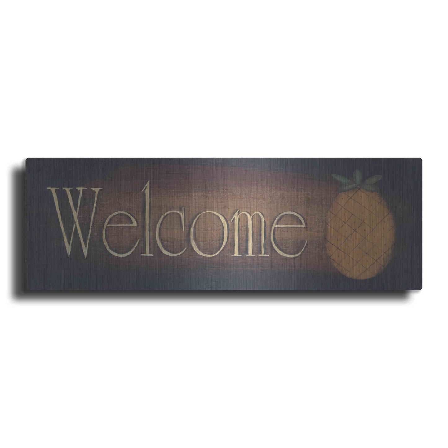 Luxe Metal Art 'Welcome II' by Pam Britton, Metal Wall Art