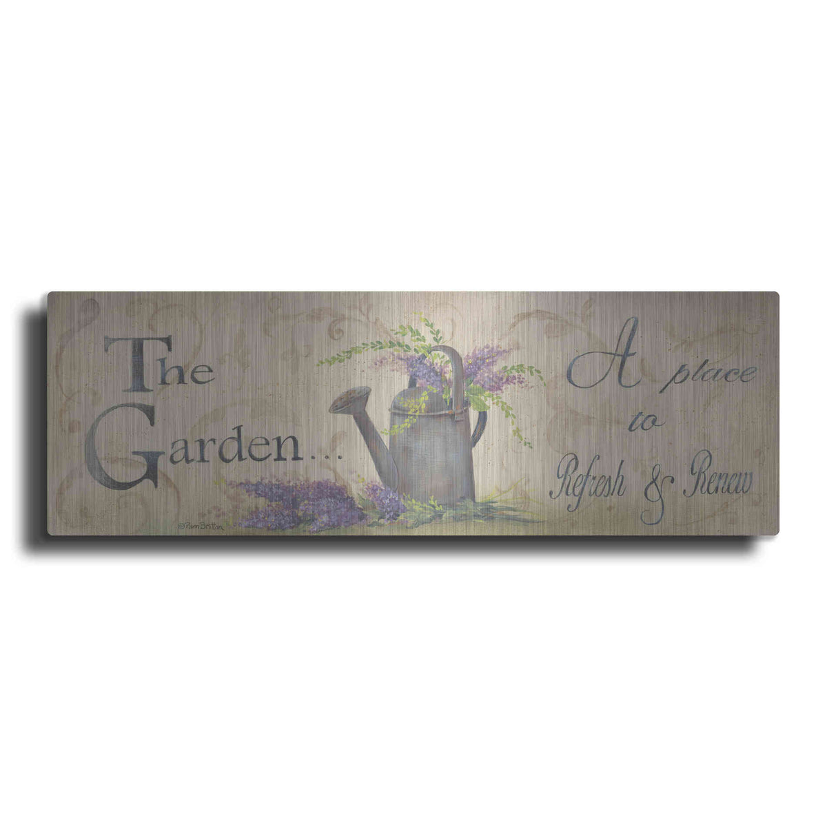 Luxe Metal Art 'A Place to Refresh' by Pam Britton, Metal Wall Art