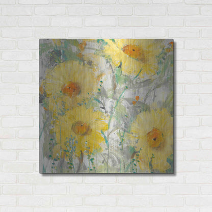 Luxe Metal Art 'Yellow Bunch II' by Tim O'Toole, Metal Wall Art,36x36