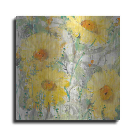 Luxe Metal Art 'Yellow Bunch II' by Tim O'Toole, Metal Wall Art