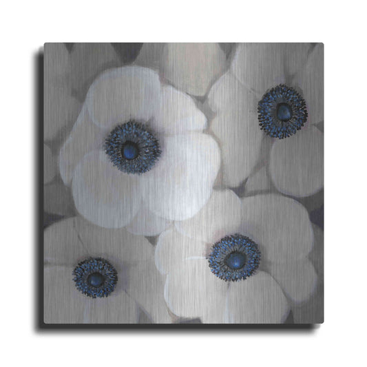 Luxe Metal Art 'White Anemone II' by Tim O'Toole, Metal Wall Art