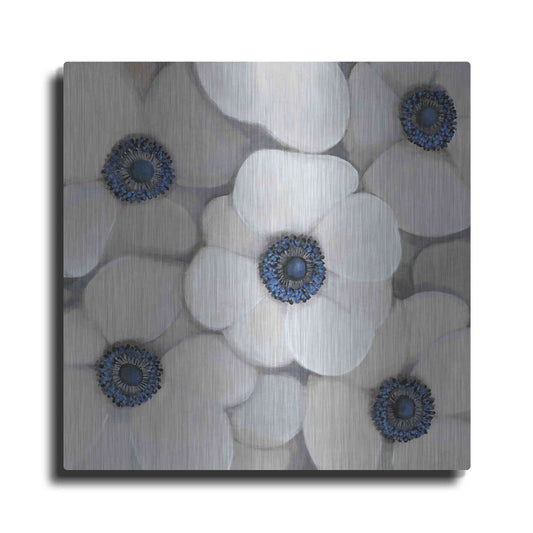Luxe Metal Art 'White Anemone I' by Tim O'Toole, Metal Wall Art