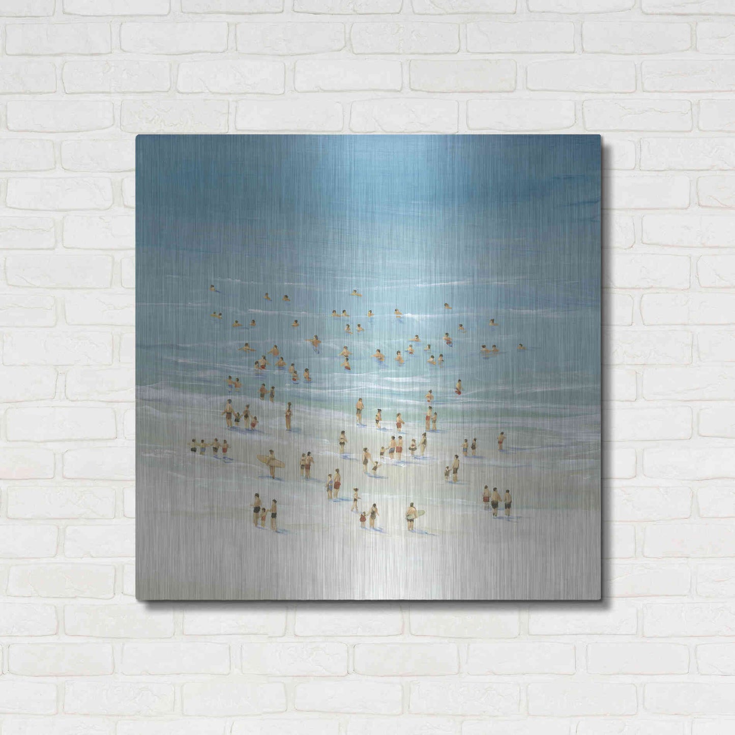 Luxe Metal Art 'Ocean Swim II' by Tim O'Toole, Metal Wall Art,36x36