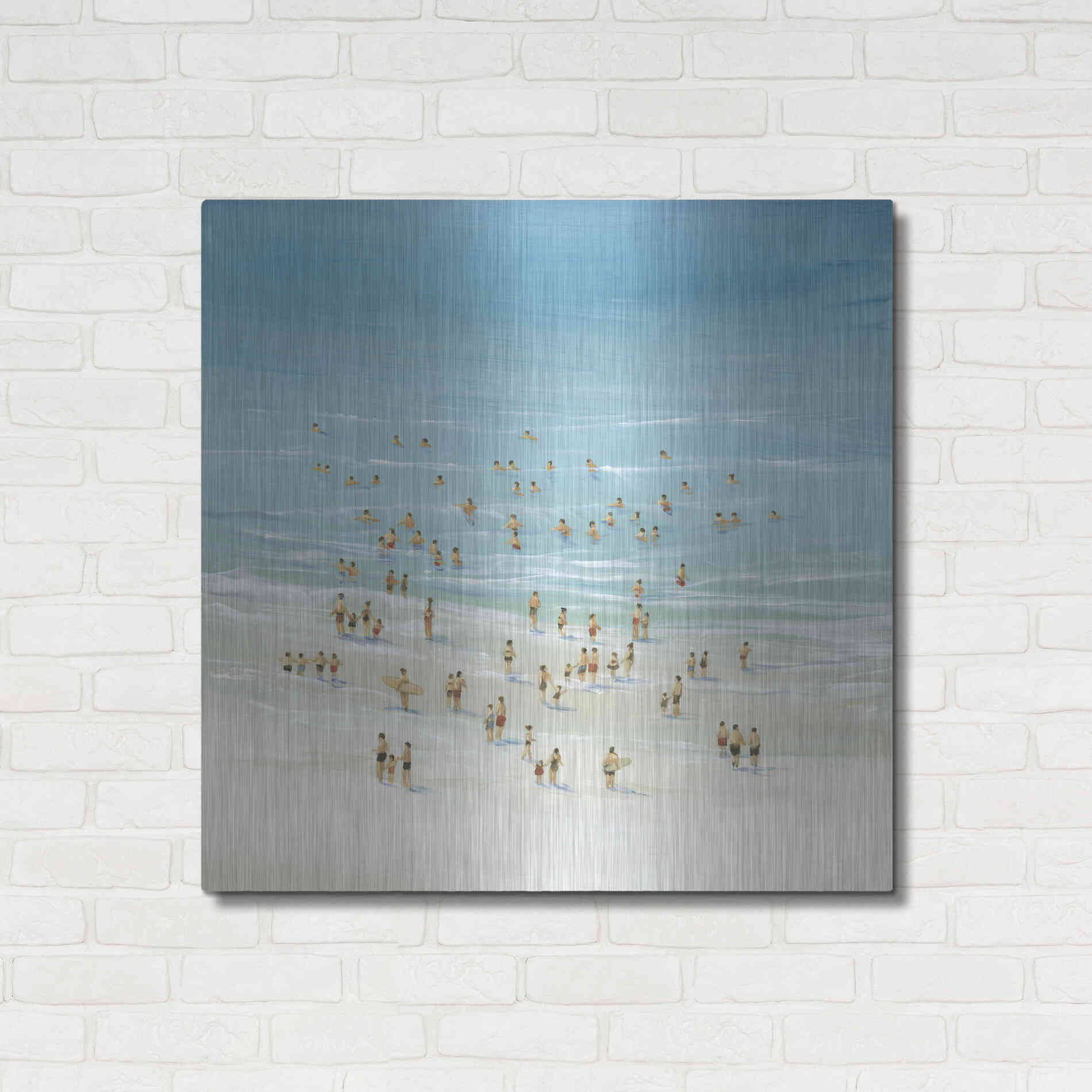 Luxe Metal Art 'Ocean Swim II' by Tim O'Toole, Metal Wall Art,36x36