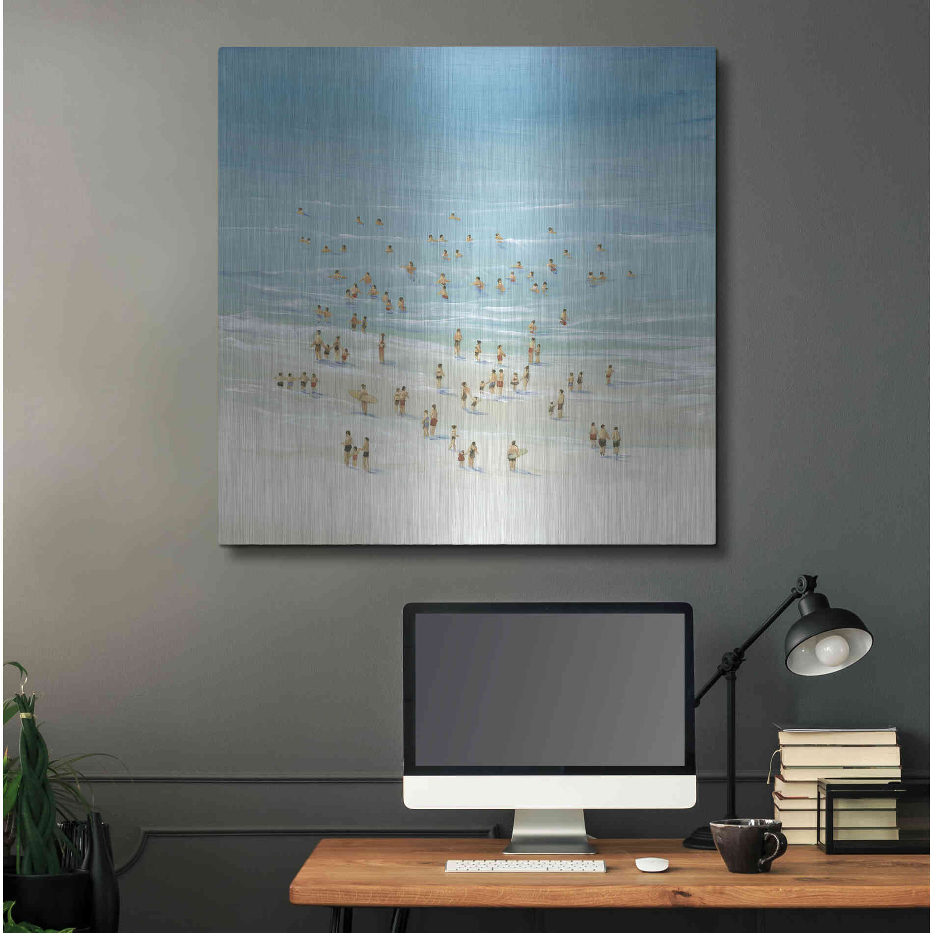 Luxe Metal Art 'Ocean Swim II' by Tim O'Toole, Metal Wall Art,36x36