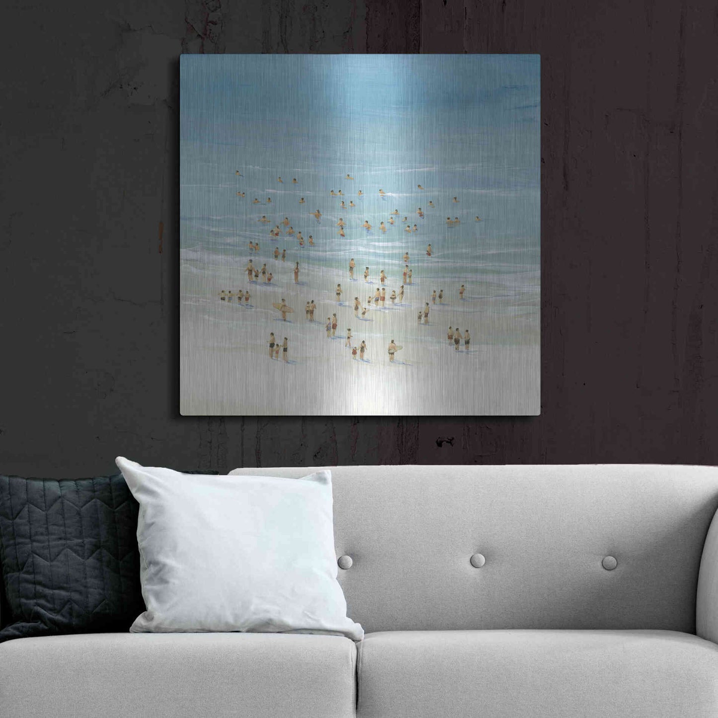 Luxe Metal Art 'Ocean Swim II' by Tim O'Toole, Metal Wall Art,36x36