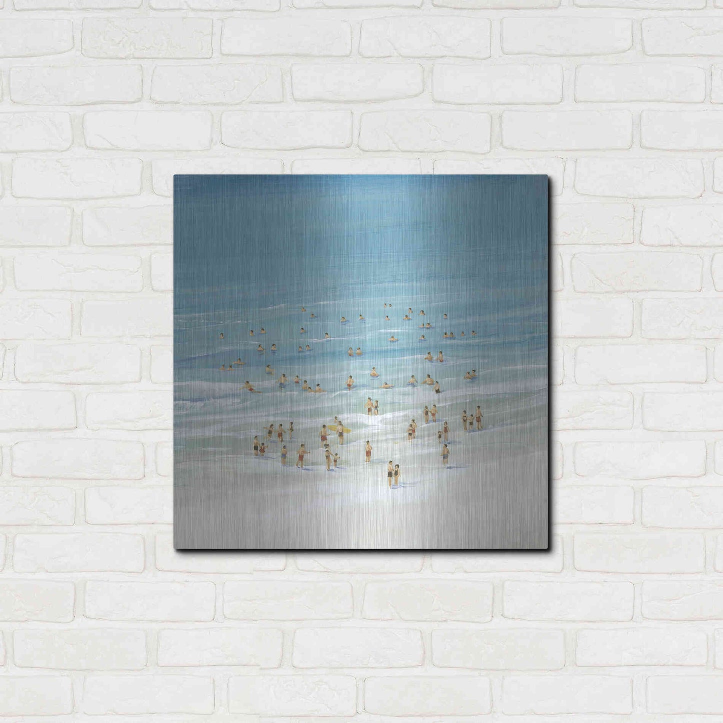 Luxe Metal Art 'Ocean Swim I' by Tim O'Toole, Metal Wall Art,24x24