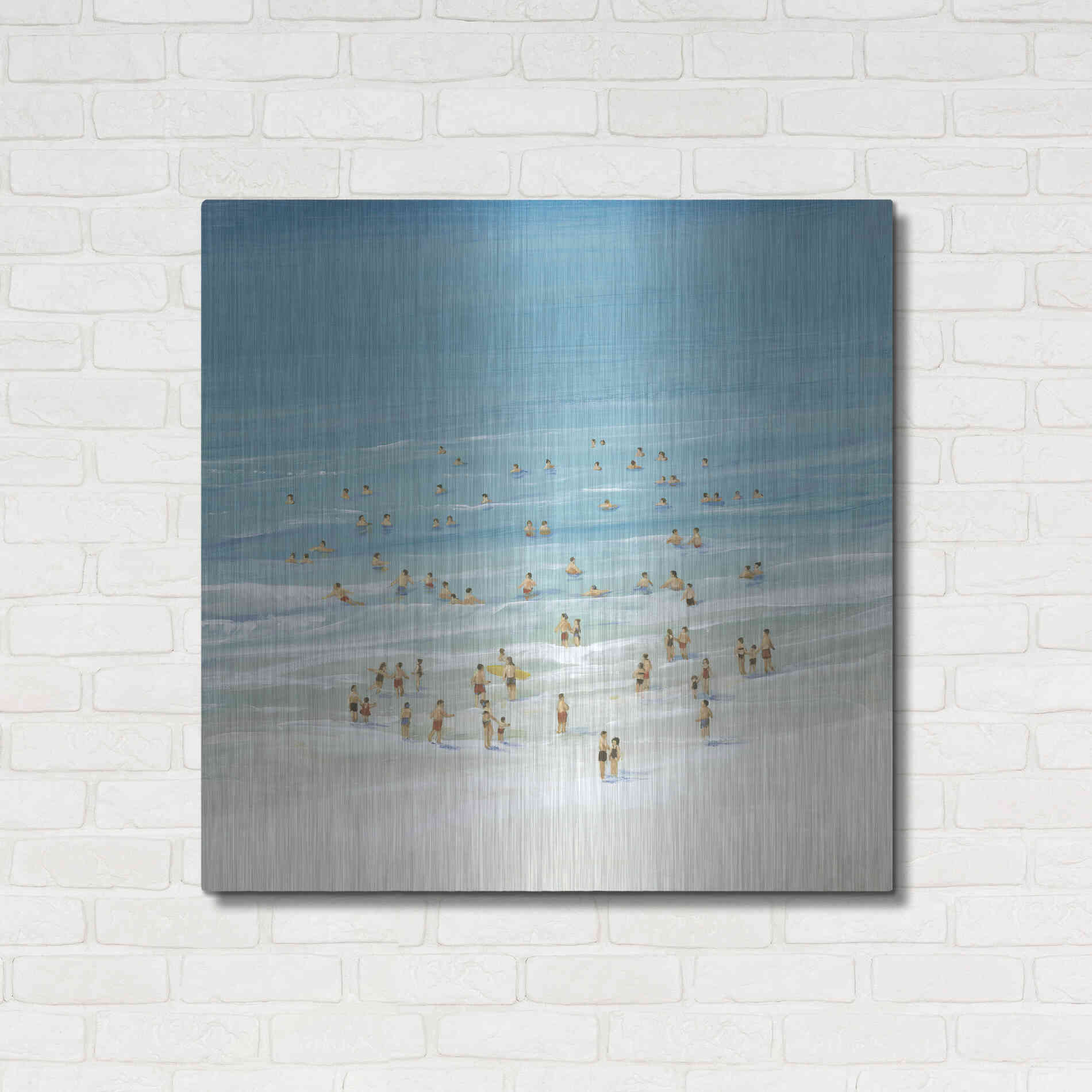 Luxe Metal Art 'Ocean Swim I' by Tim O'Toole, Metal Wall Art,36x36