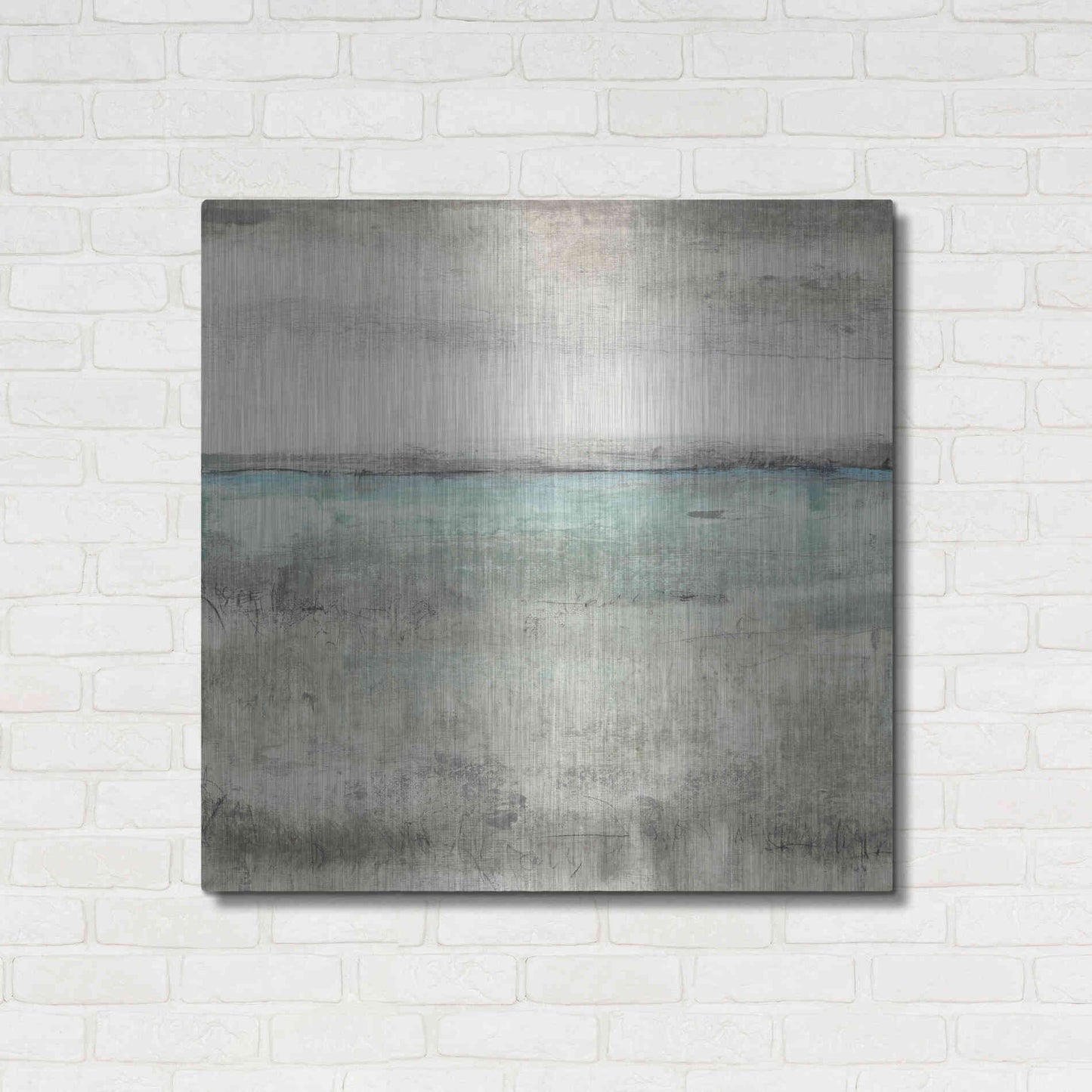 Luxe Metal Art 'Aqua Horizon II' by Tim O'Toole, Metal Wall Art,36x36