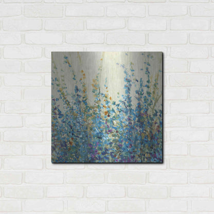 Luxe Metal Art 'Shades of Blue II' by Tim O'Toole, Metal Wall Art,24x24