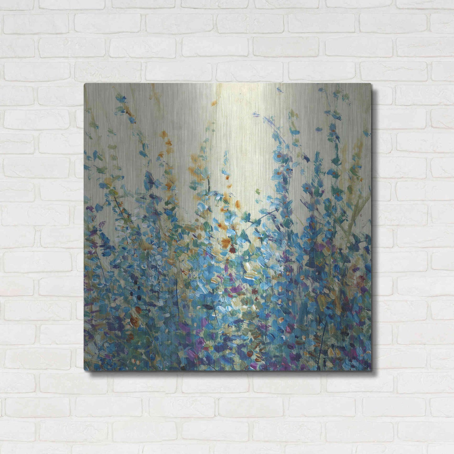 Luxe Metal Art 'Shades of Blue II' by Tim O'Toole, Metal Wall Art,36x36