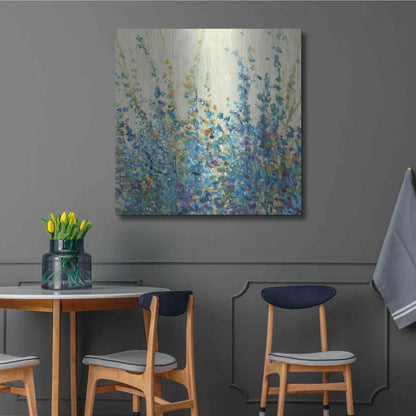 Luxe Metal Art 'Shades of Blue II' by Tim O'Toole, Metal Wall Art,36x36