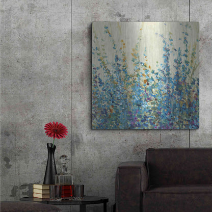 Luxe Metal Art 'Shades of Blue II' by Tim O'Toole, Metal Wall Art,36x36