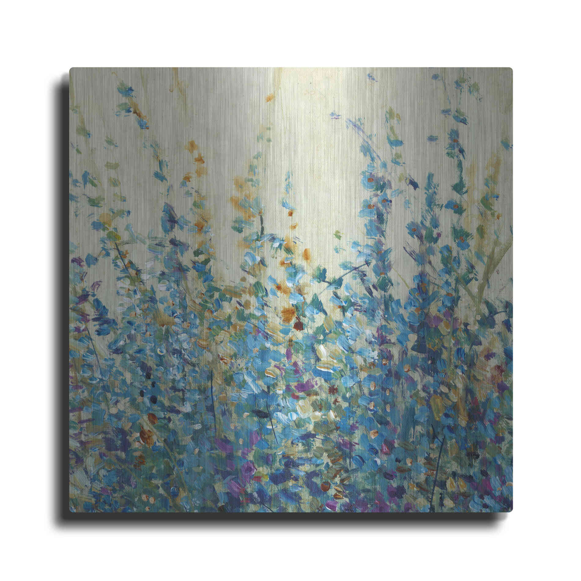 Luxe Metal Art 'Shades of Blue II' by Tim O'Toole, Metal Wall Art