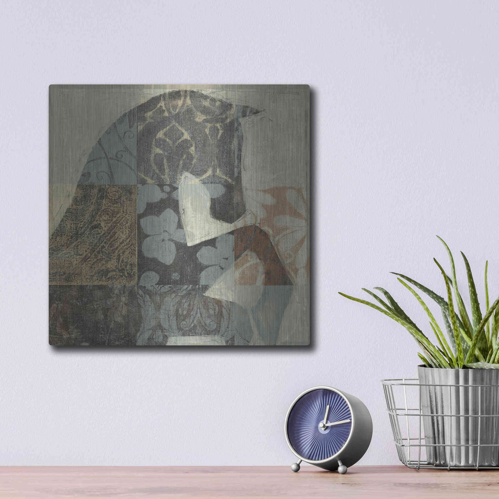 Luxe Metal Art 'Patterned Horse II' by Tim O'Toole, Metal Wall Art,12x12