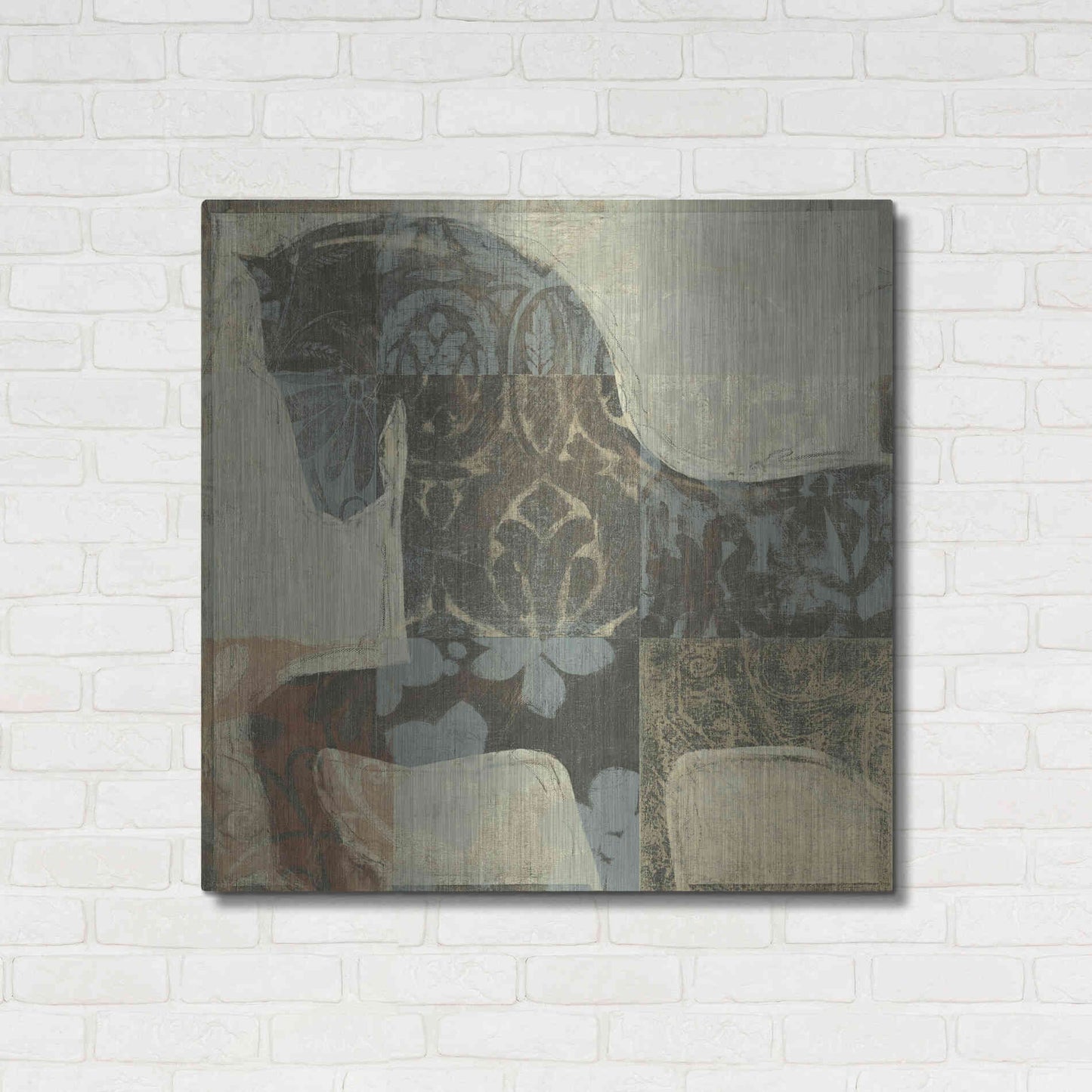 Luxe Metal Art 'Patterned Horse I' by Tim O'Toole, Metal Wall Art,36x36