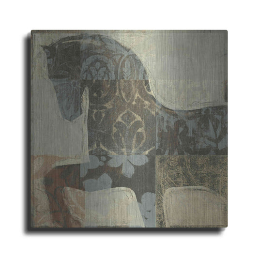 Luxe Metal Art 'Patterned Horse I' by Tim O'Toole, Metal Wall Art