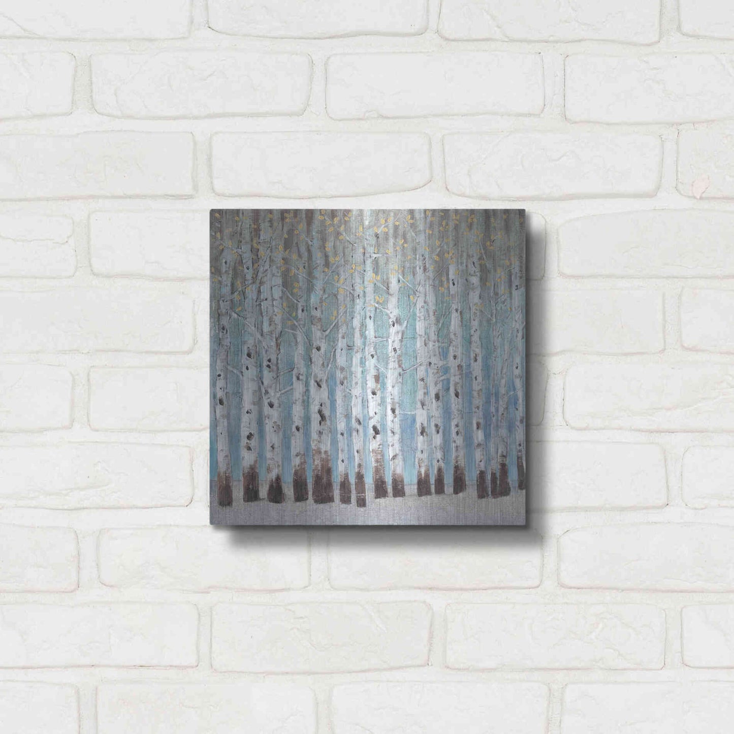 Luxe Metal Art 'Into the Forest II' by Tim O'Toole, Metal Wall Art,12x12