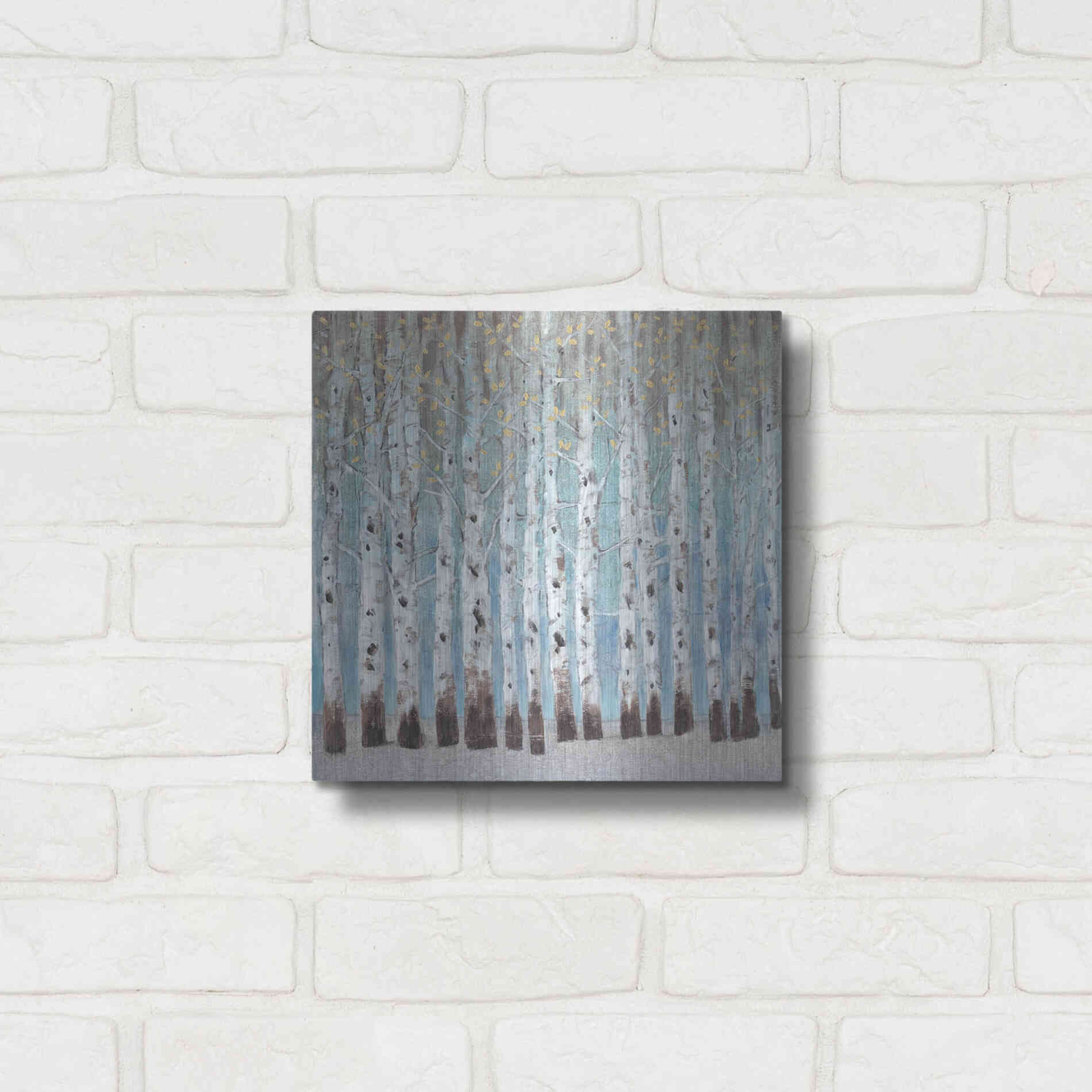 Luxe Metal Art 'Into the Forest II' by Tim O'Toole, Metal Wall Art,12x12