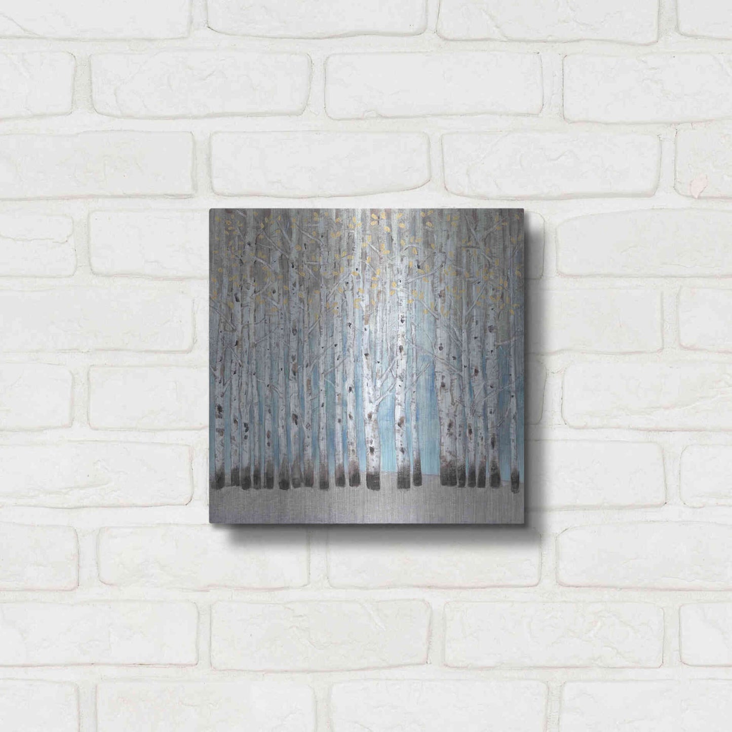 Luxe Metal Art 'Into the Forest I' by Tim O'Toole, Metal Wall Art,12x12