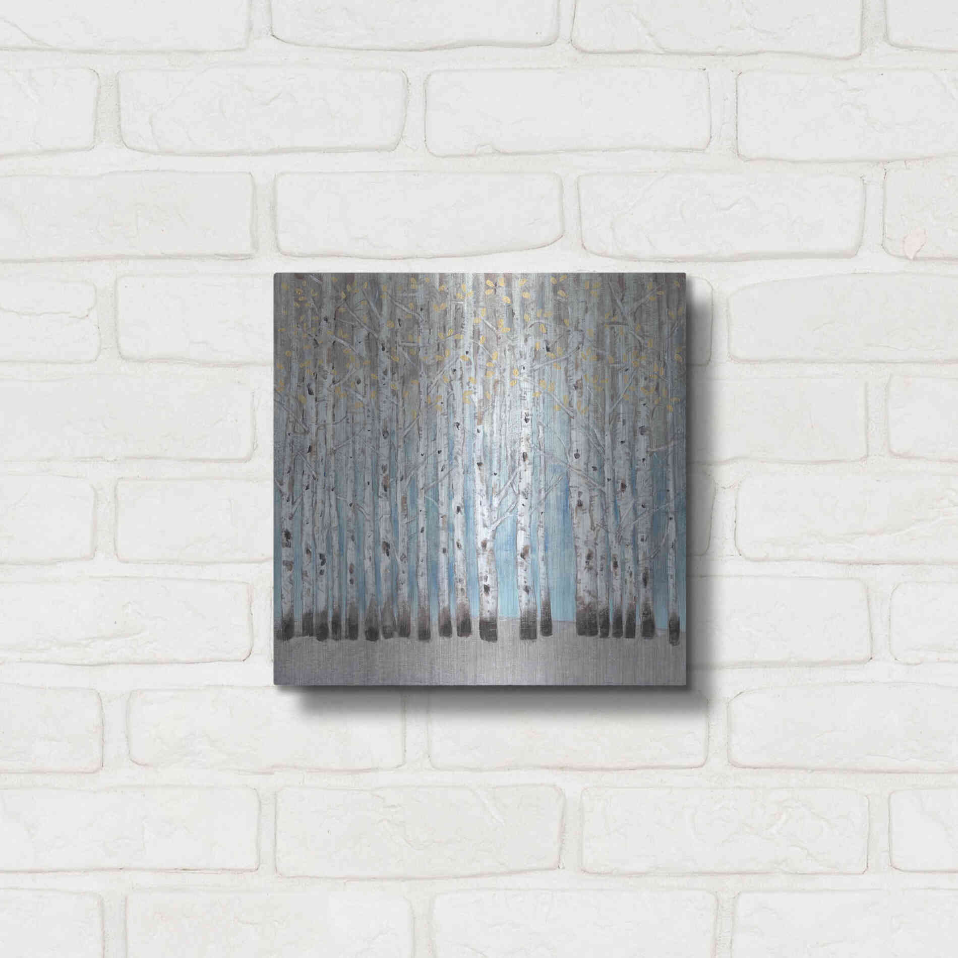 Luxe Metal Art 'Into the Forest I' by Tim O'Toole, Metal Wall Art,12x12