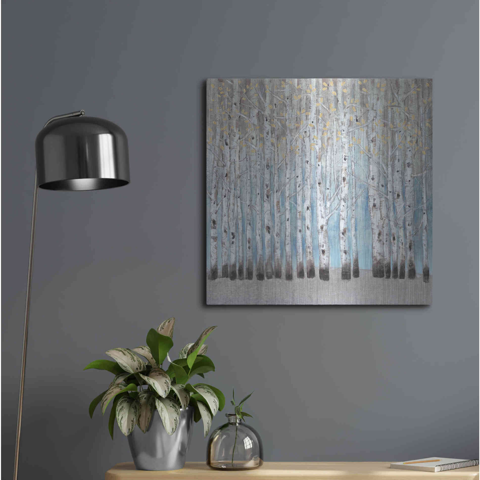 Luxe Metal Art 'Into the Forest I' by Tim O'Toole, Metal Wall Art,24x24