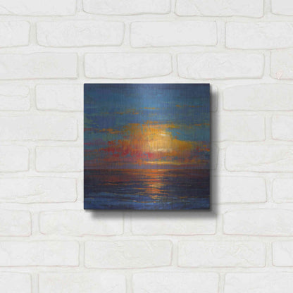 Luxe Metal Art 'Sun Down I' by Tim O'Toole, Metal Wall Art,12x12