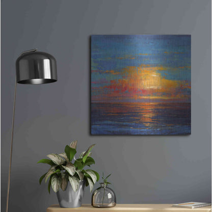 Luxe Metal Art 'Sun Down I' by Tim O'Toole, Metal Wall Art,24x24