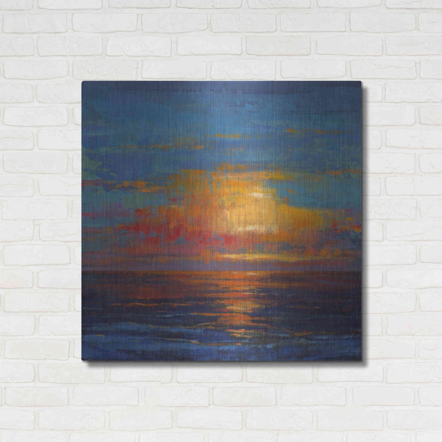 Luxe Metal Art 'Sun Down I' by Tim O'Toole, Metal Wall Art,36x36