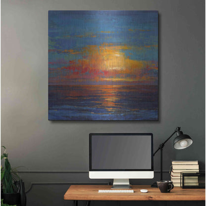 Luxe Metal Art 'Sun Down I' by Tim O'Toole, Metal Wall Art,36x36