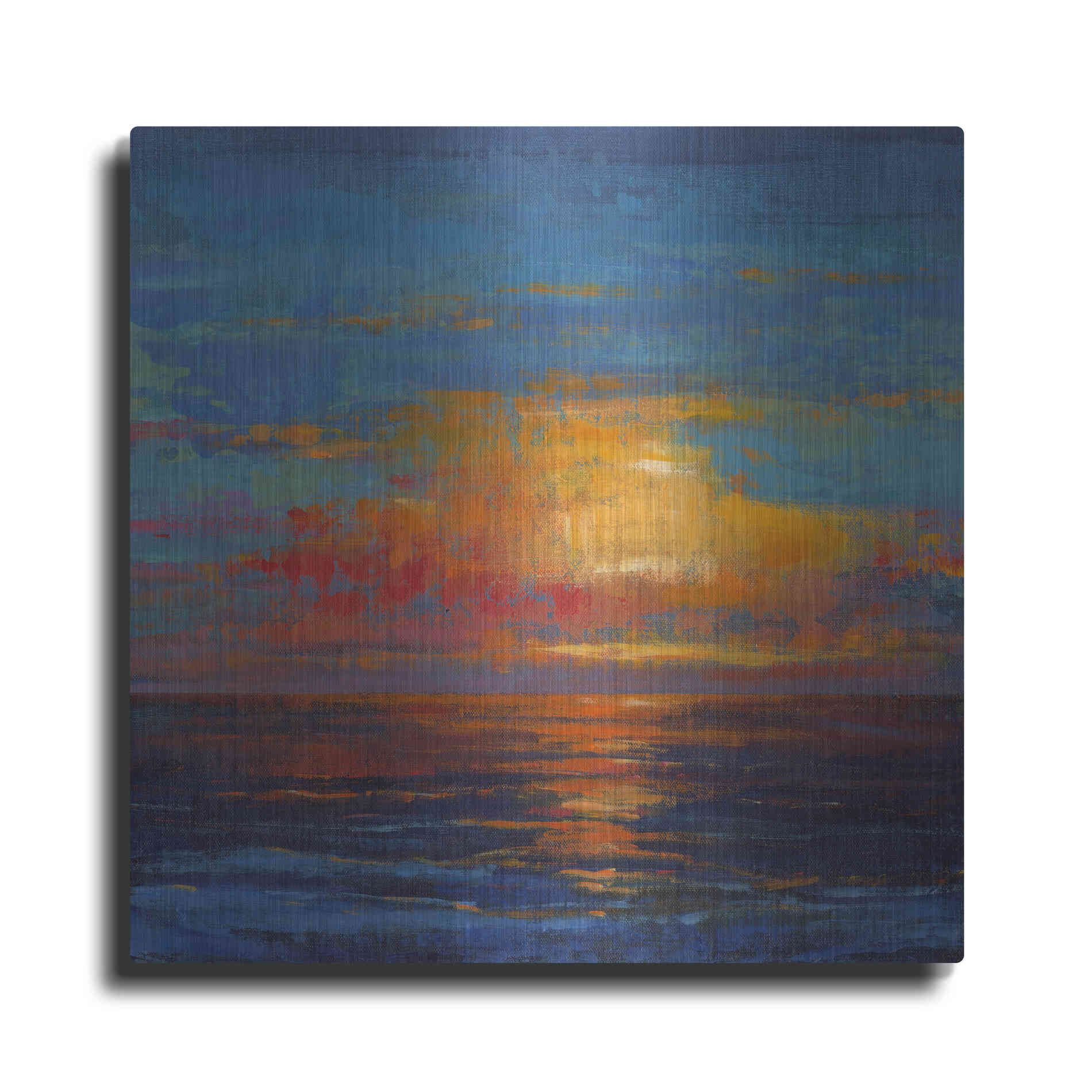 Luxe Metal Art 'Sun Down I' by Tim O'Toole, Metal Wall Art