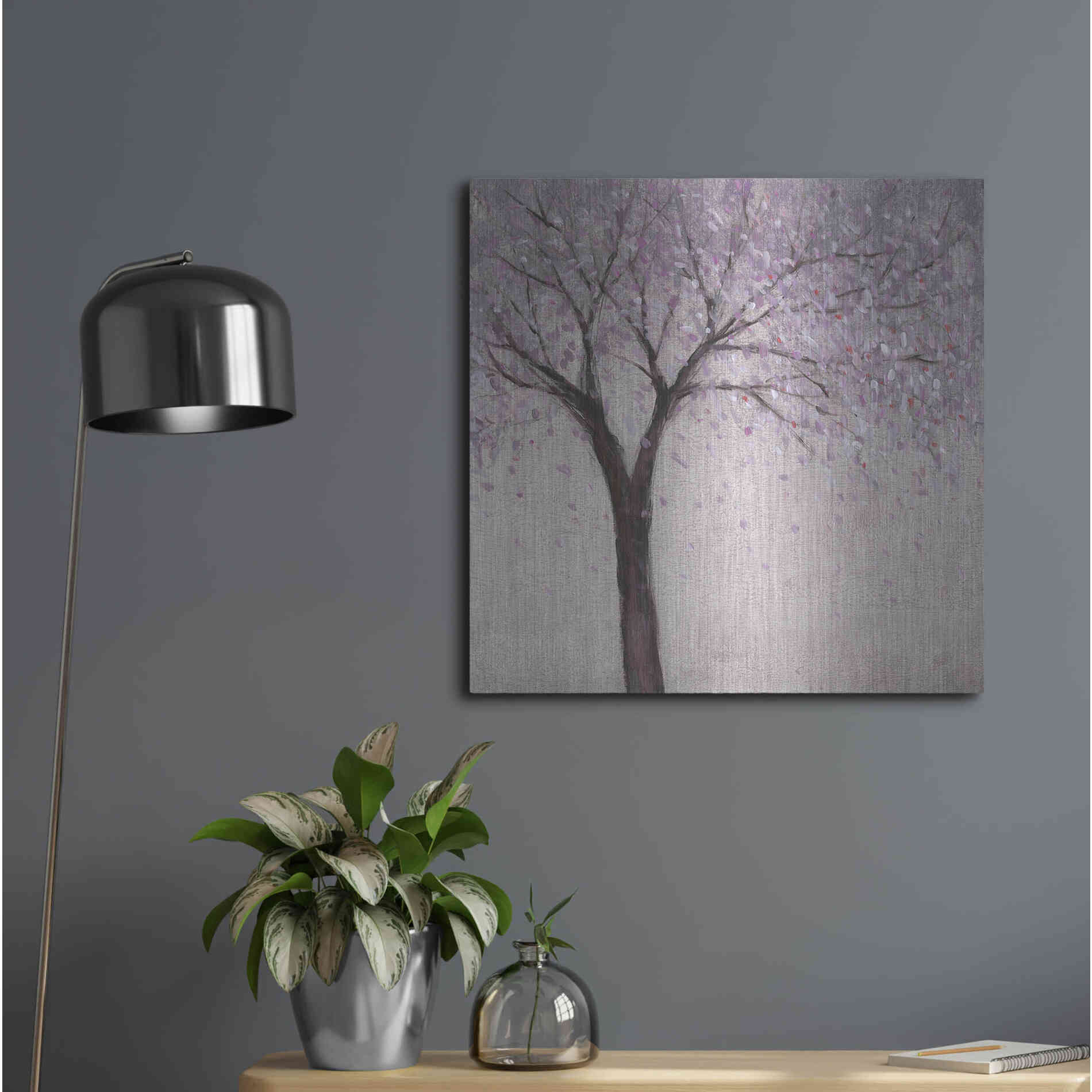 Luxe Metal Art 'Spring Blossom II' by Tim O'Toole, Metal Wall Art,24x24