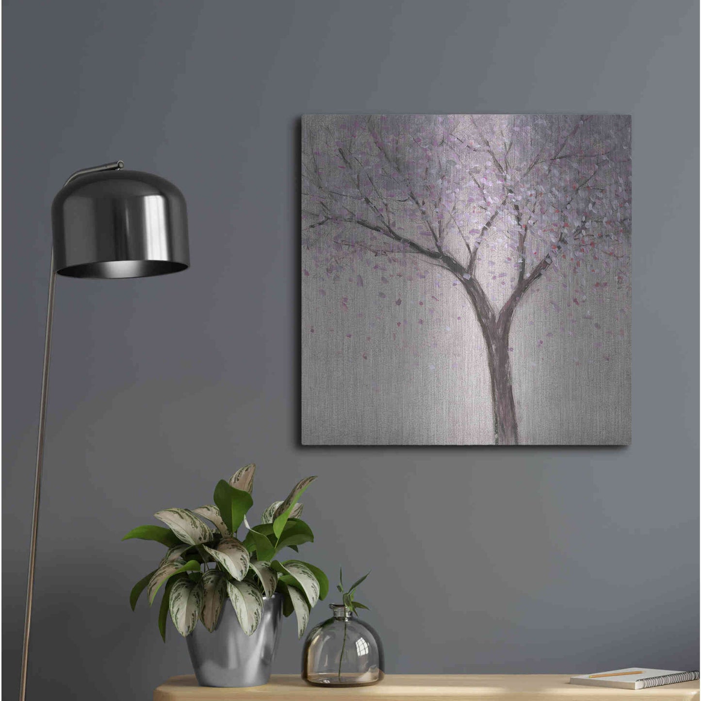 Luxe Metal Art 'Spring Blossom I' by Tim O'Toole, Metal Wall Art,24x24