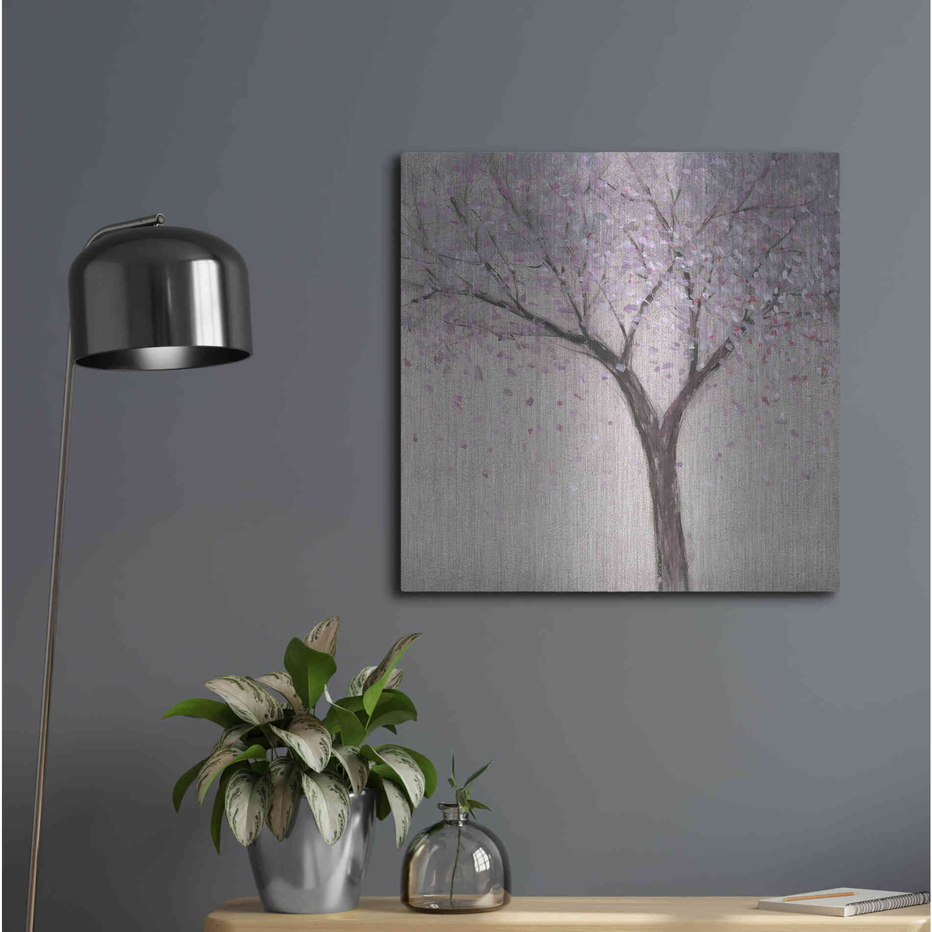 Luxe Metal Art 'Spring Blossom I' by Tim O'Toole, Metal Wall Art,24x24