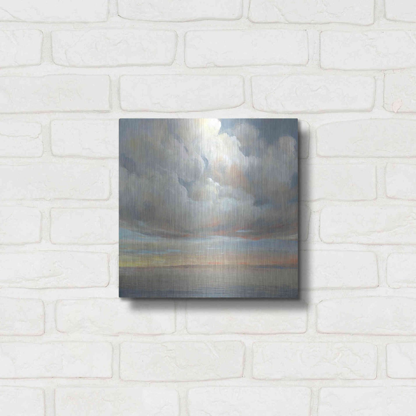 Luxe Metal Art 'Passing Storm I' by Tim O'Toole, Metal Wall Art,12x12
